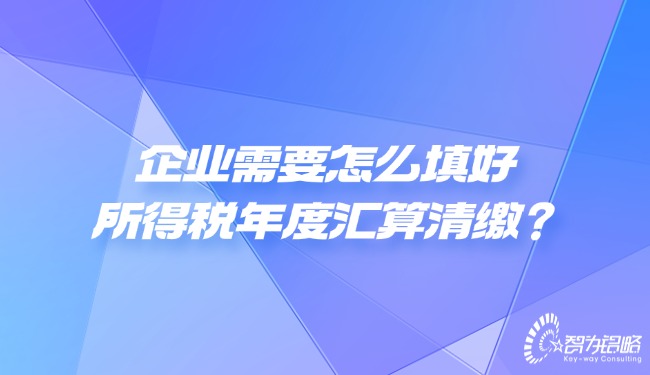 企業(yè)需要怎么填好所得稅年度匯算清繳？