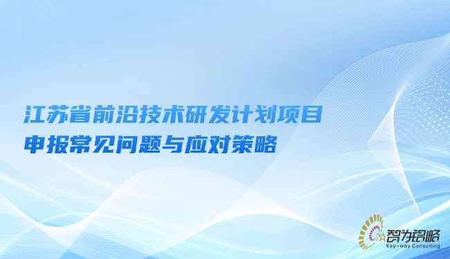 江蘇省前沿技術研發(fā)計劃項目咨詢常見問題與應對策略